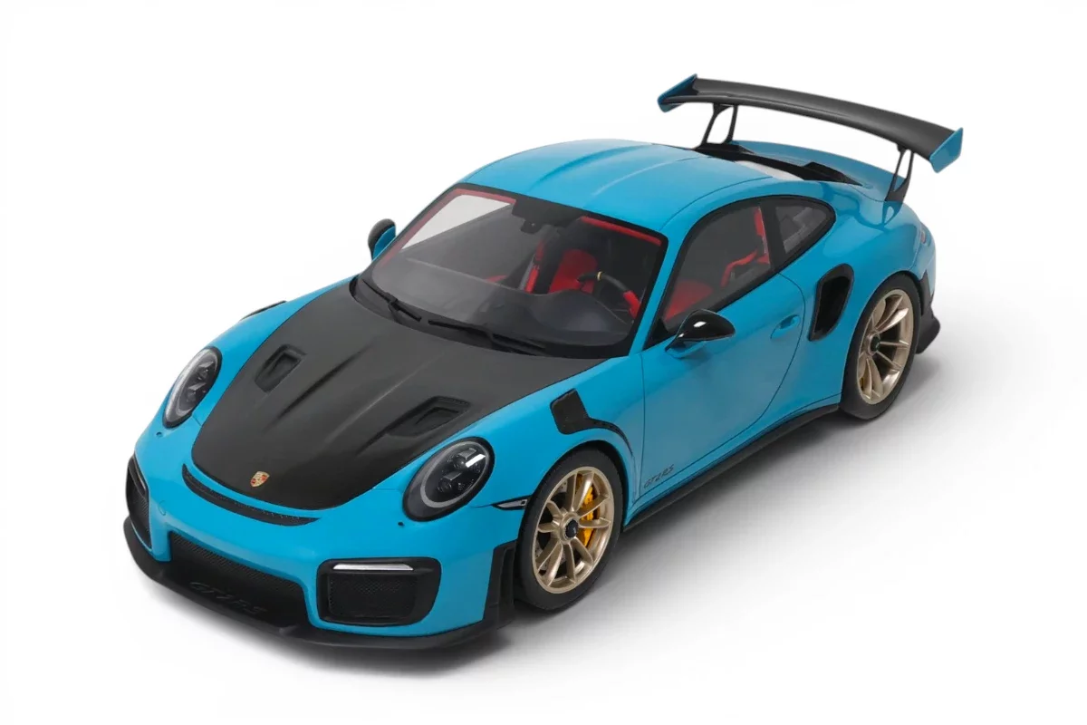 GT Spirit 2018 Porsche 911 991.2 GT2 RS Weissach Package Miami Blue 1:12 - Image 3