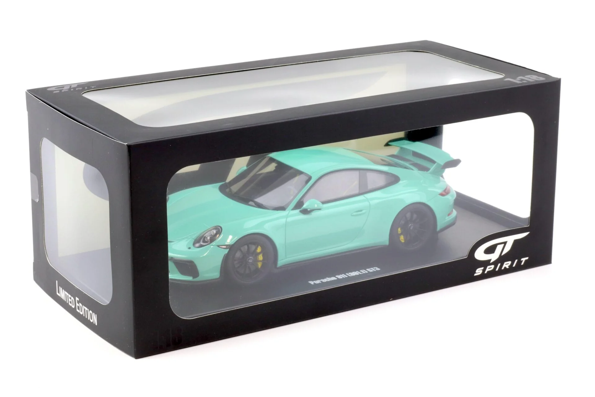 GT Spirit 2018 Porsche 911 991.2 GT3 Coupe Mint Green 1:18 - Image 4