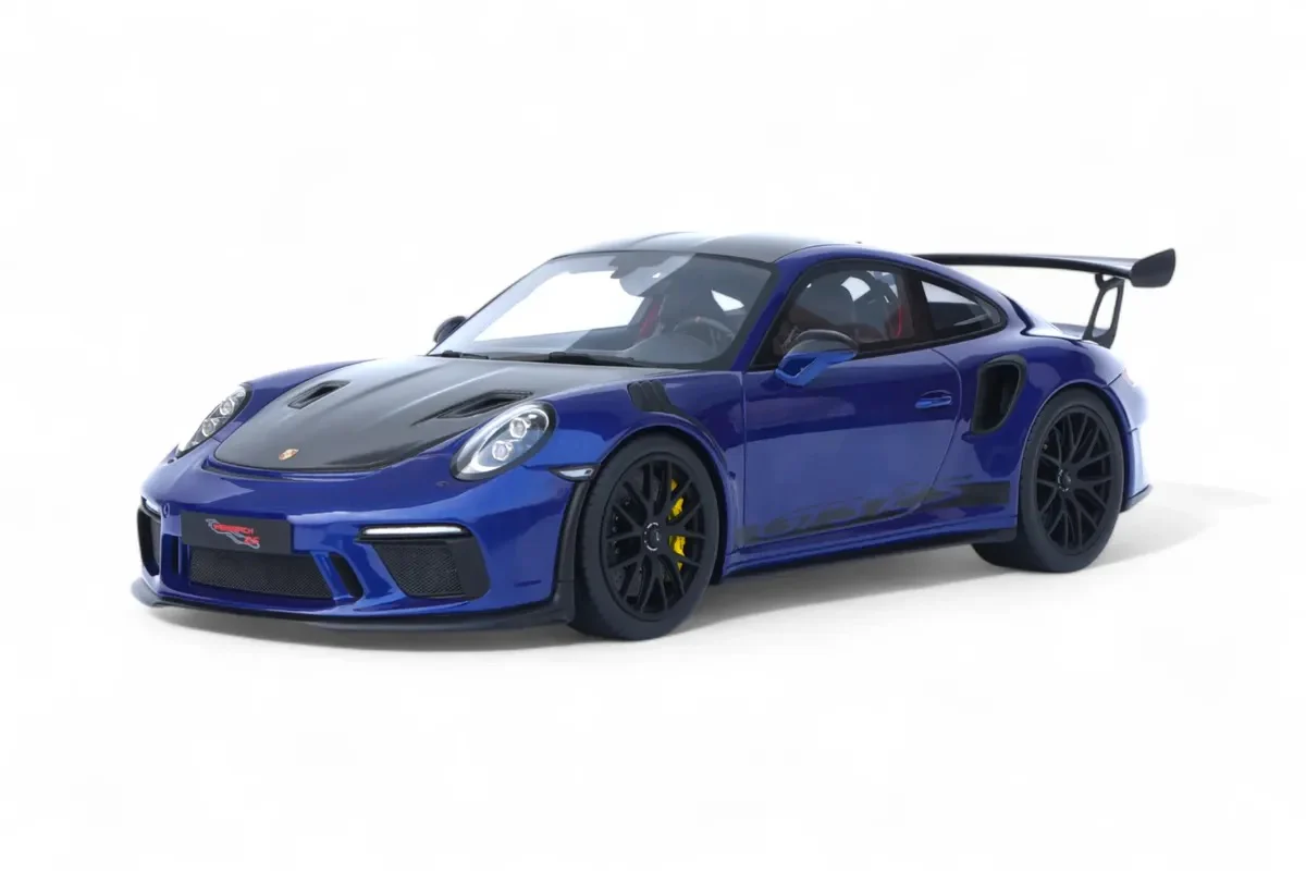 GT Spirit 2018 Porsche 911 991.2 GT3 RS San Marino Blue w/ Carbon 1:18 - Image 5