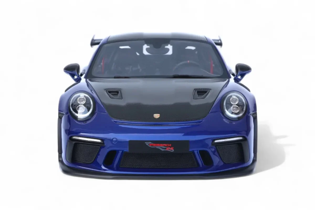GT Spirit 2018 Porsche 911 991.2 GT3 RS San Marino Blue w/ Carbon 1:18 - Image 9