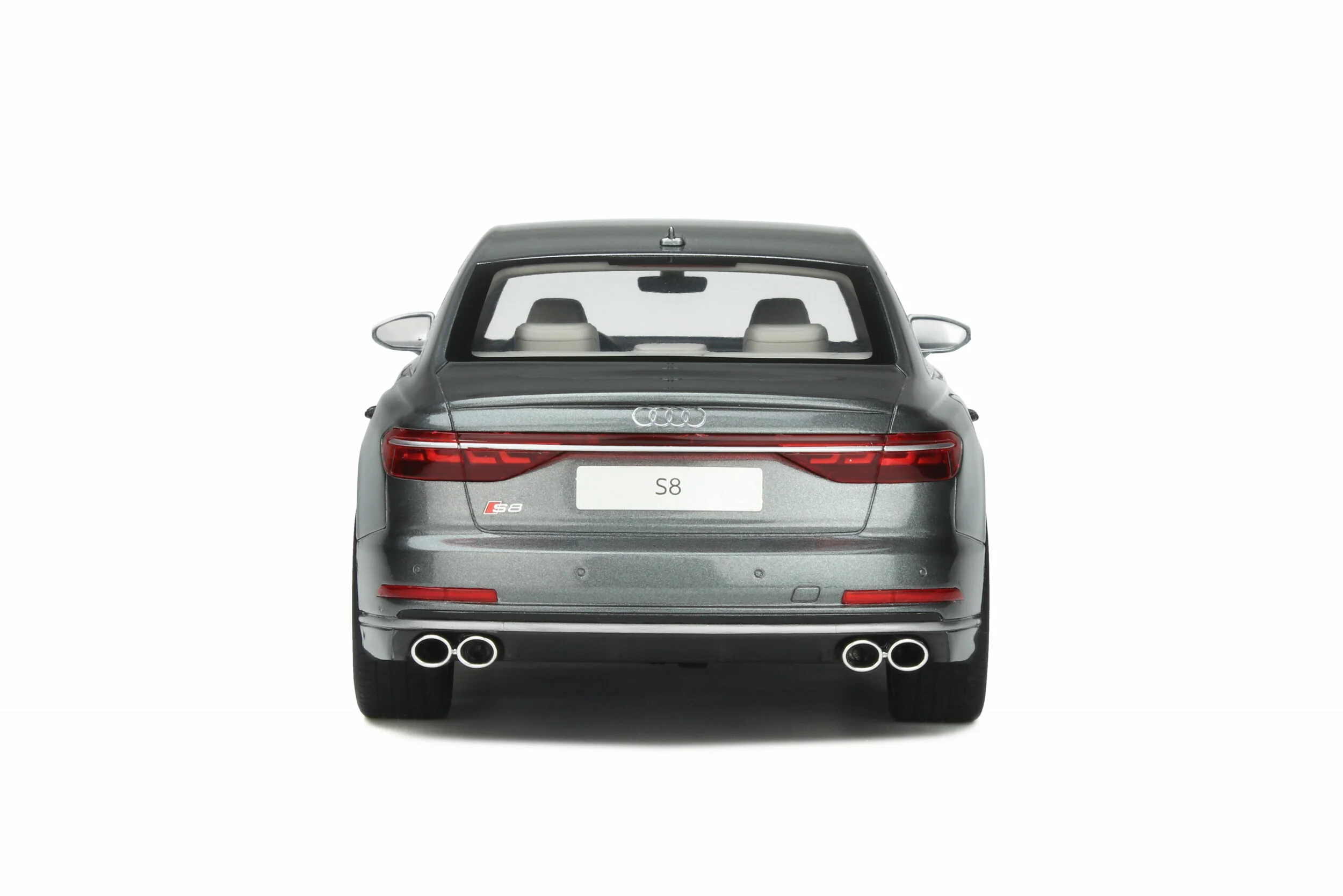 GT Spirit 2020 Audi S8 (D5) Sedan Daytona Grey Metallic 1:18 - Image 5