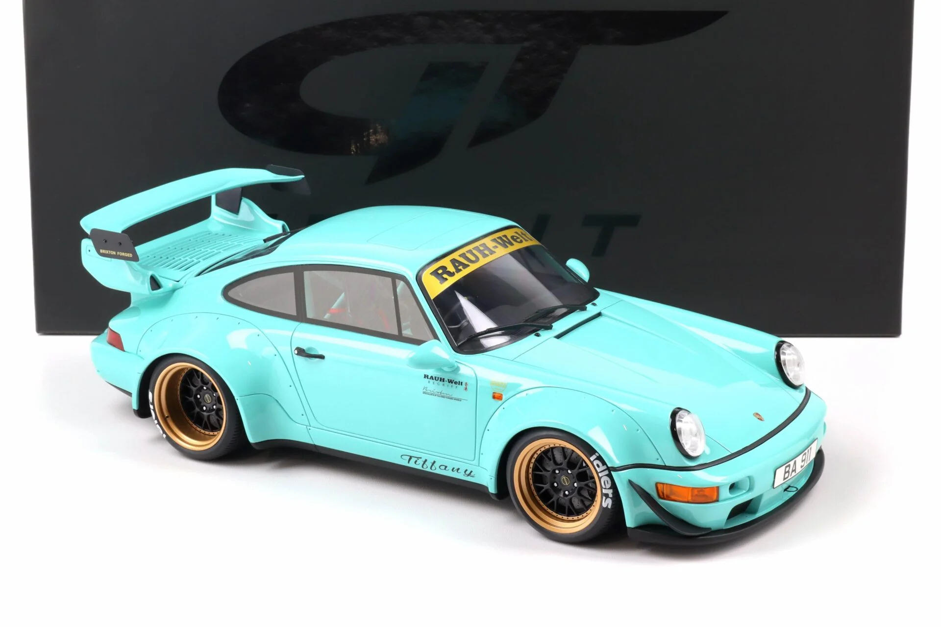 GT Spirit 2020 Porsche 911 930 RWB Tiffany Blue 1:12 - Image 2