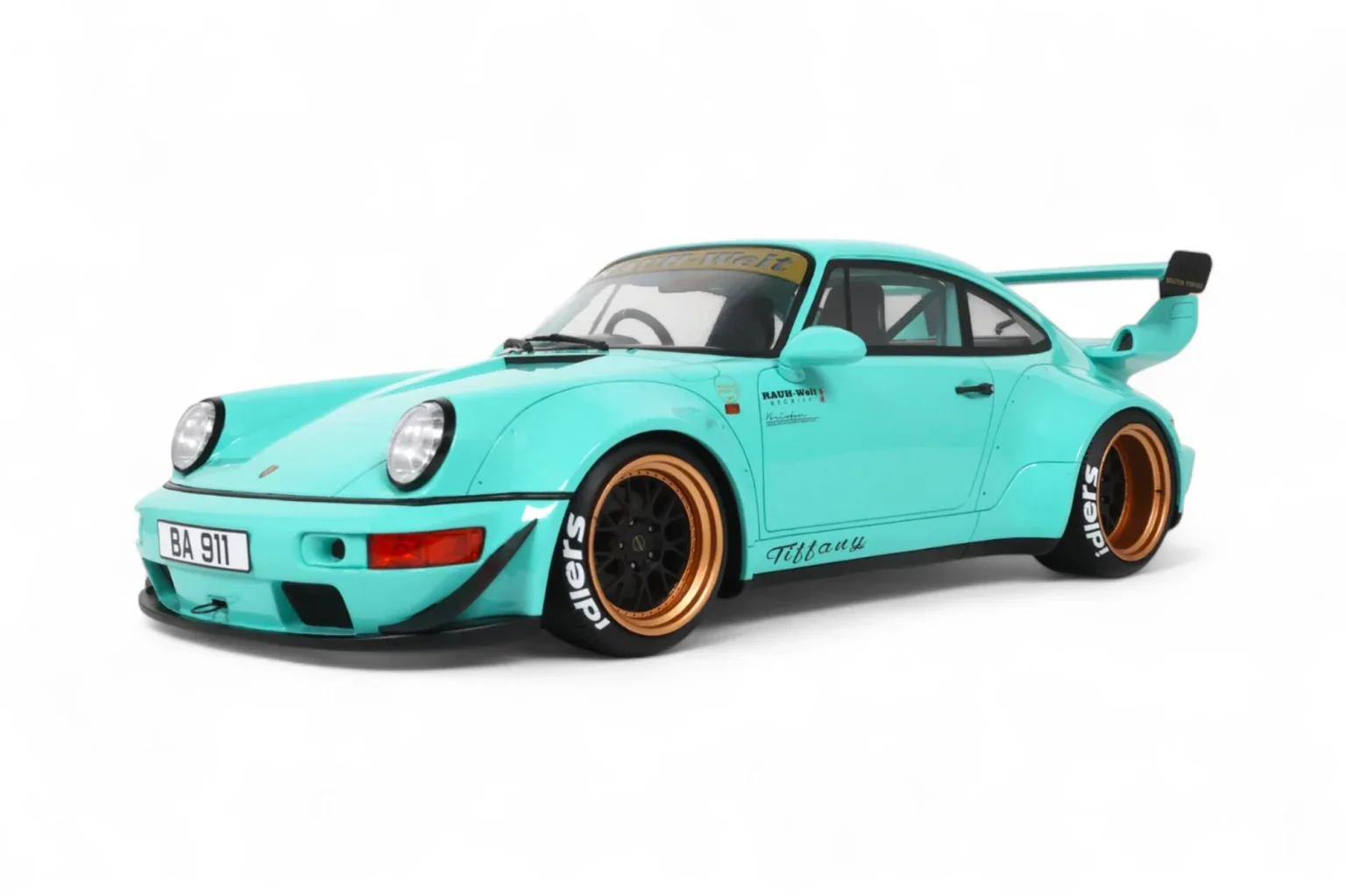 GT Spirit 2020 Porsche 911 930 RWB Tiffany Blue 1:12 - Image 5