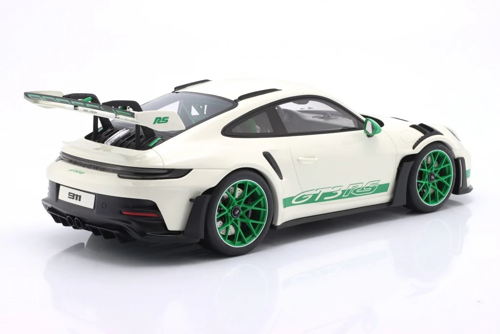GT Spirit 2022 Porsche 911 992 GT3 RS Tribute Carrera RS White & Green 1:12 - Image 2
