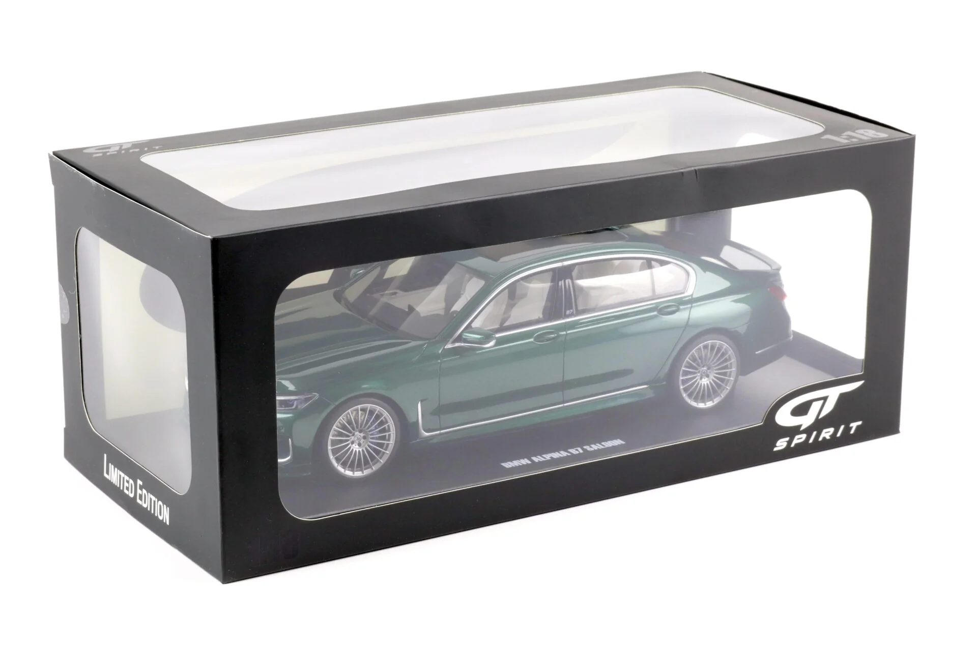 GT Spirit 2023 Alpina B7 (G12) Sedan 7 Series Green Metallic 1:18 - Image 4