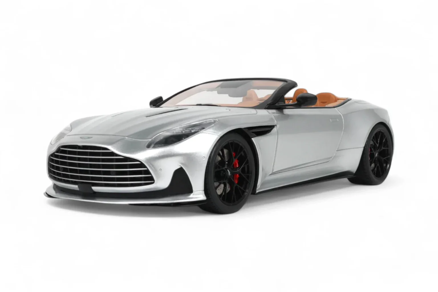 GT Spirit 2023 Aston Martin DB12 Volante Convertible Silver Metallic 1:18 - Image 5