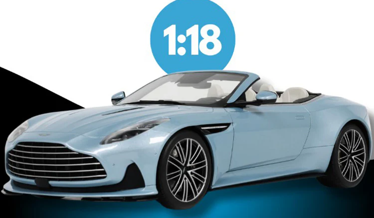 GT Spirit 2023 Aston Martin DB12 Volante Convertible Carribbean Blue Pearl 1:18 - Image 5