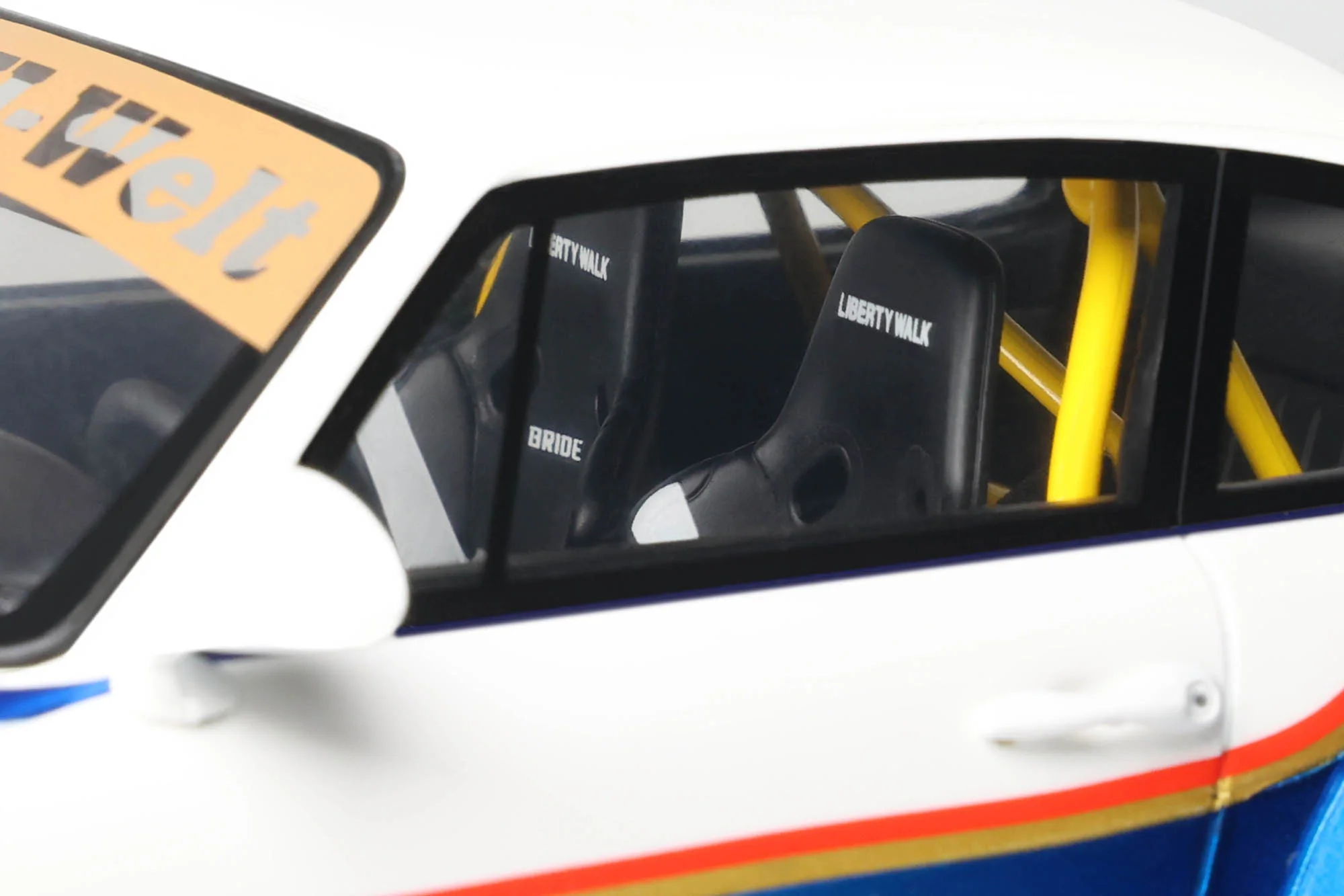 GT Spirit 2023 Porsche 911 993 RWB X No 2 Liberty Walk White and Blue 1:18 - Image 14