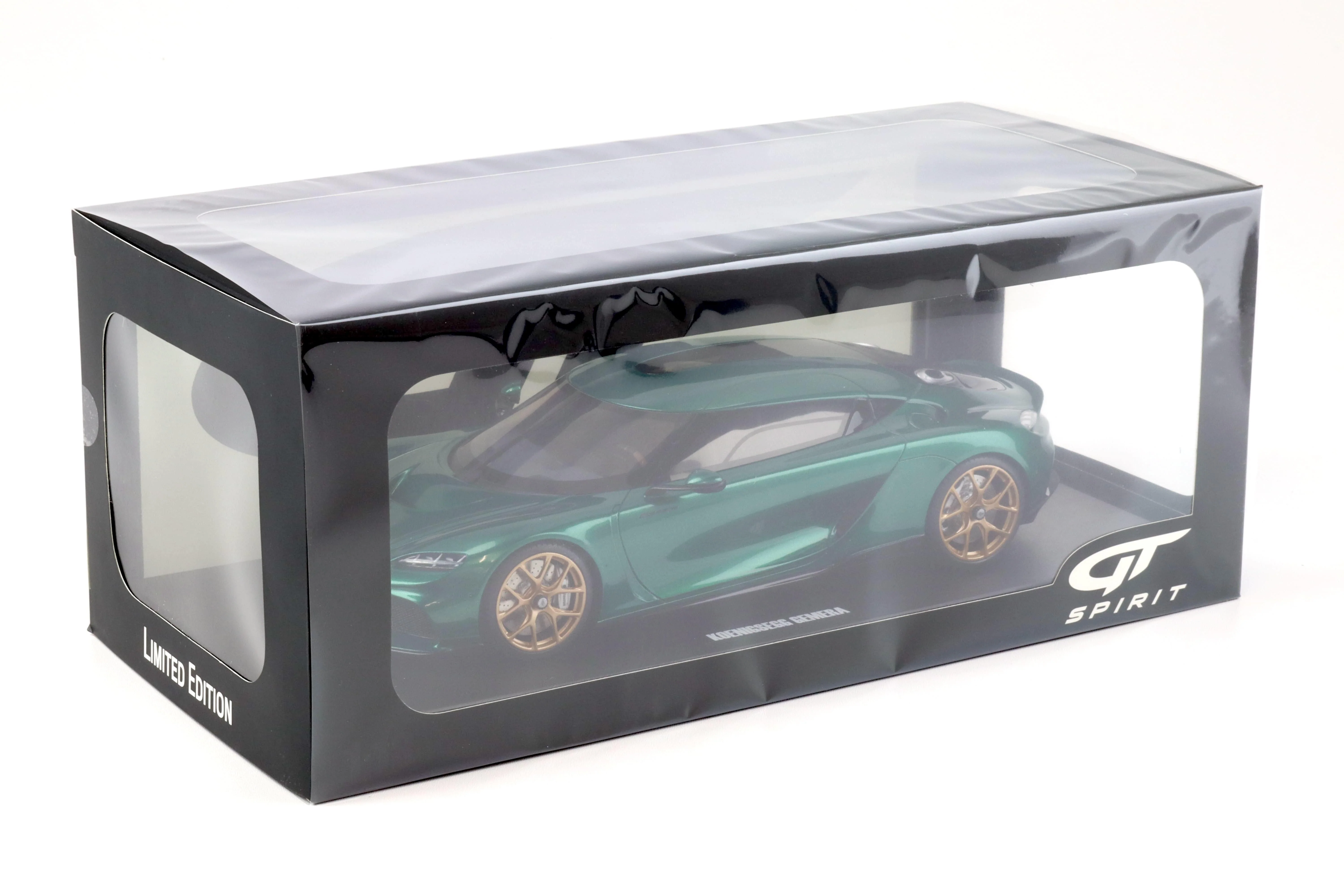 GT Spirit 2024 Koenigsegg Gemera Racing Green w/ Gold Wheels 1:18 - Image 4