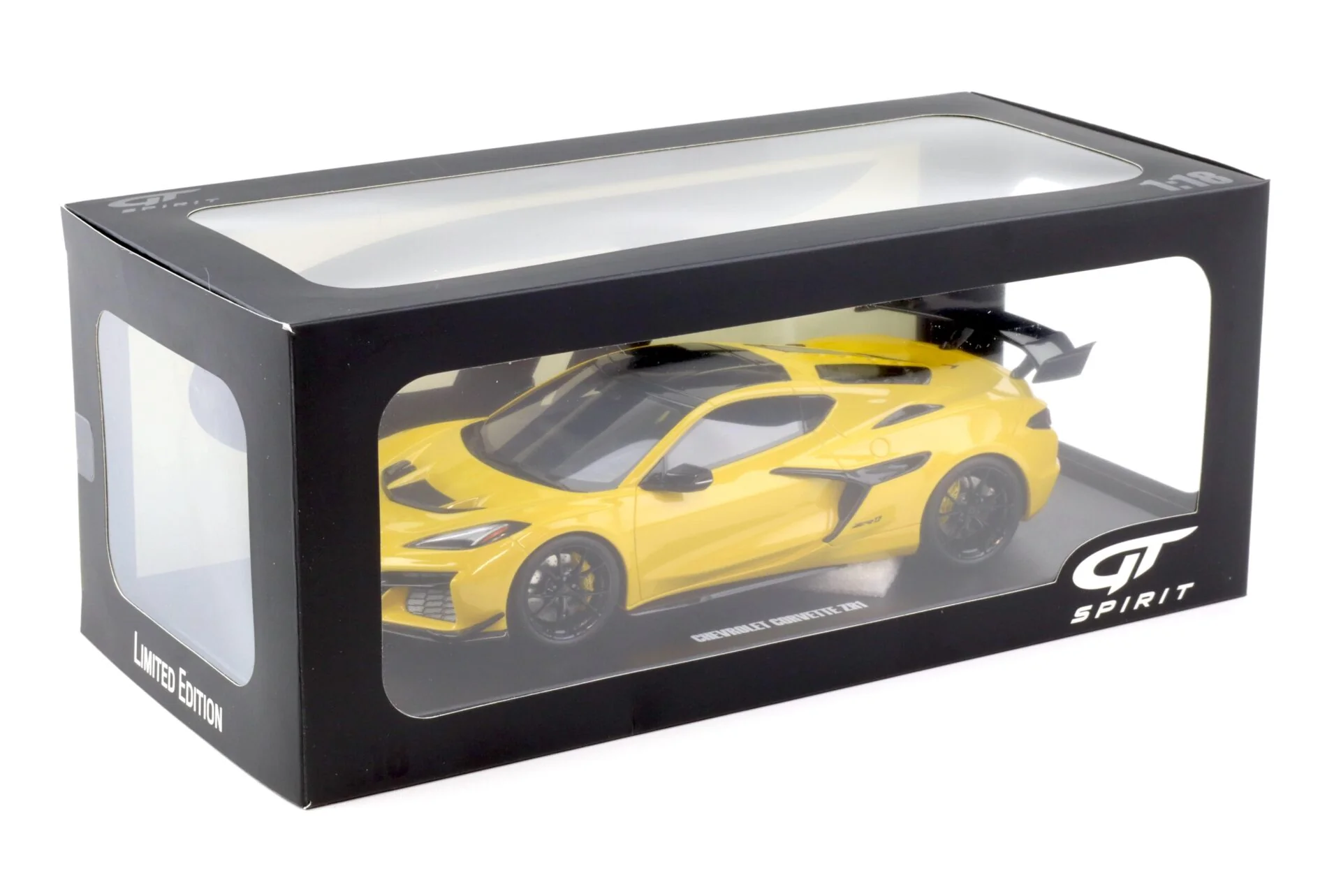 GT Spirit 2025 Chevy Corvette C8 ZR1 Competition Yellow Tintcoat 1:18 - Image 4