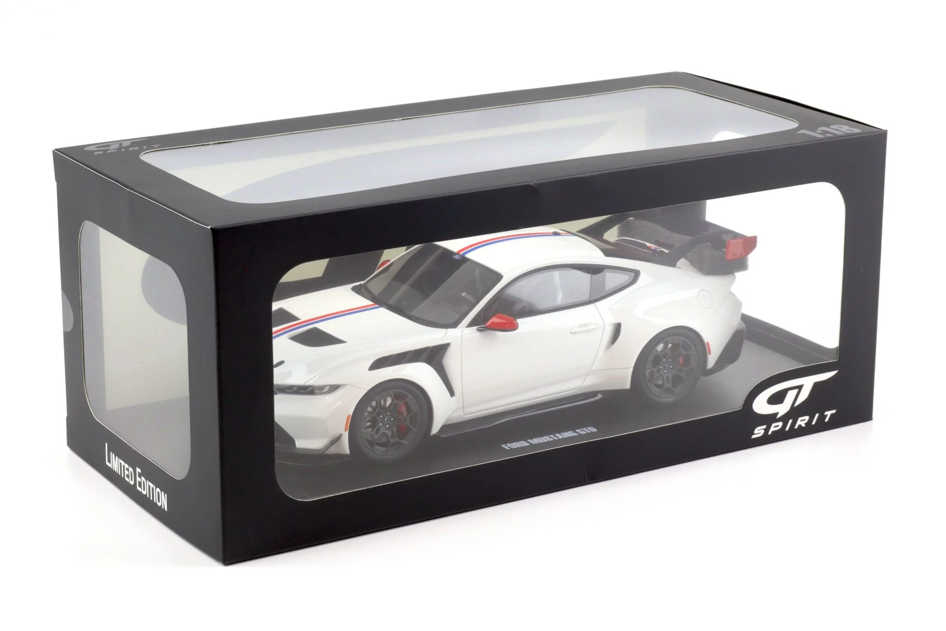 GT Spirit 2025 Ford Mustang GTD Spirit of America Performance White 1:18 - Image 4