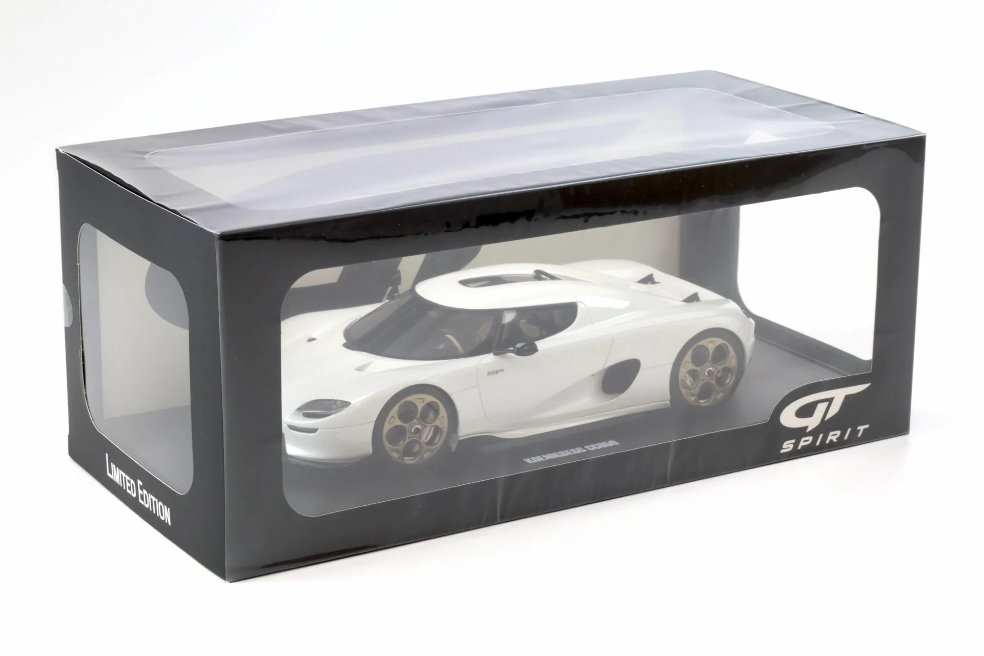 GT Spirit 2024 Koenigsegg CC850 White w/ Gold Wheels 1:18 - Image 4