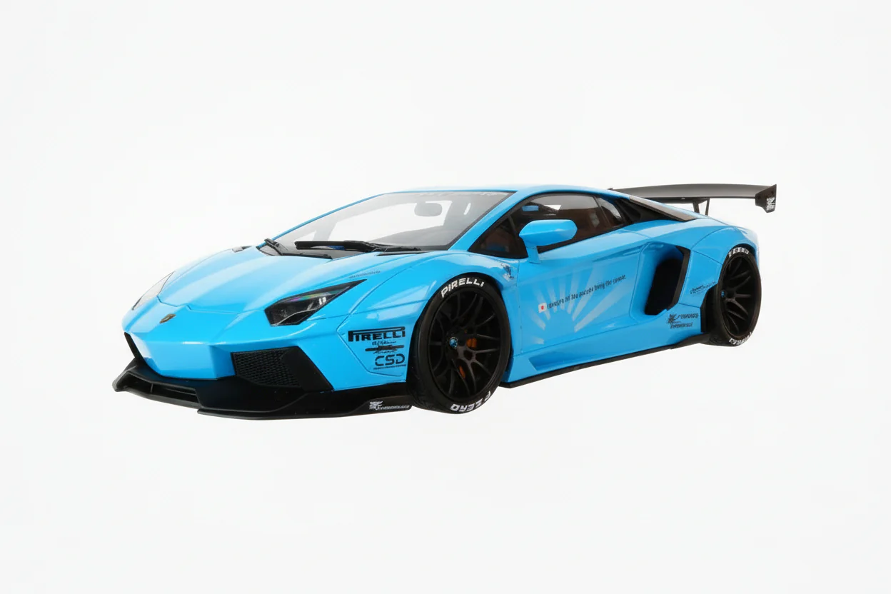 GT Spirit Lamborghini Aventador LP400 LB-Works Baby Blue 1:18 - Image 2