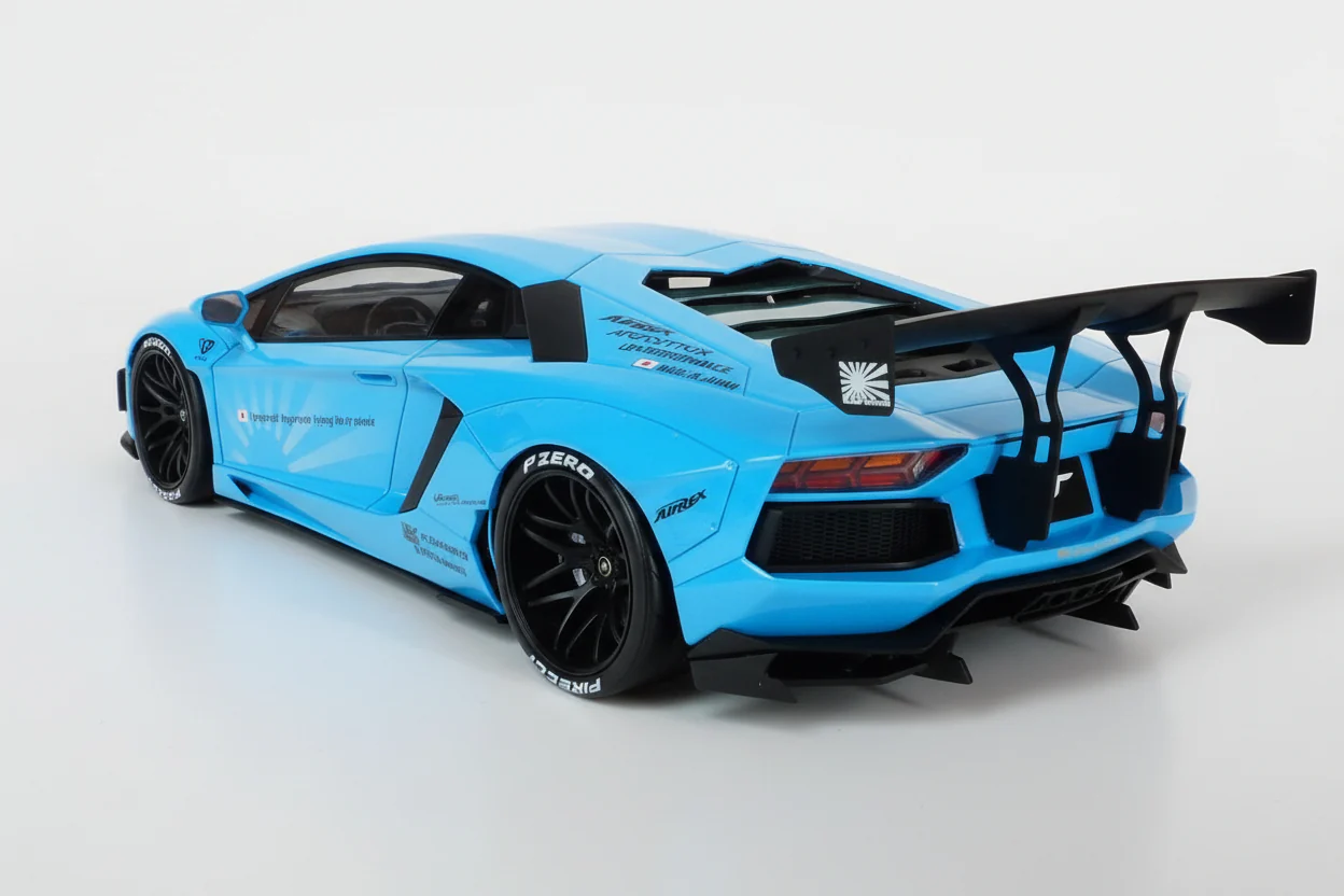 GT Spirit Lamborghini Aventador LP400 LB-Works Baby Blue 1:18 - Image 7