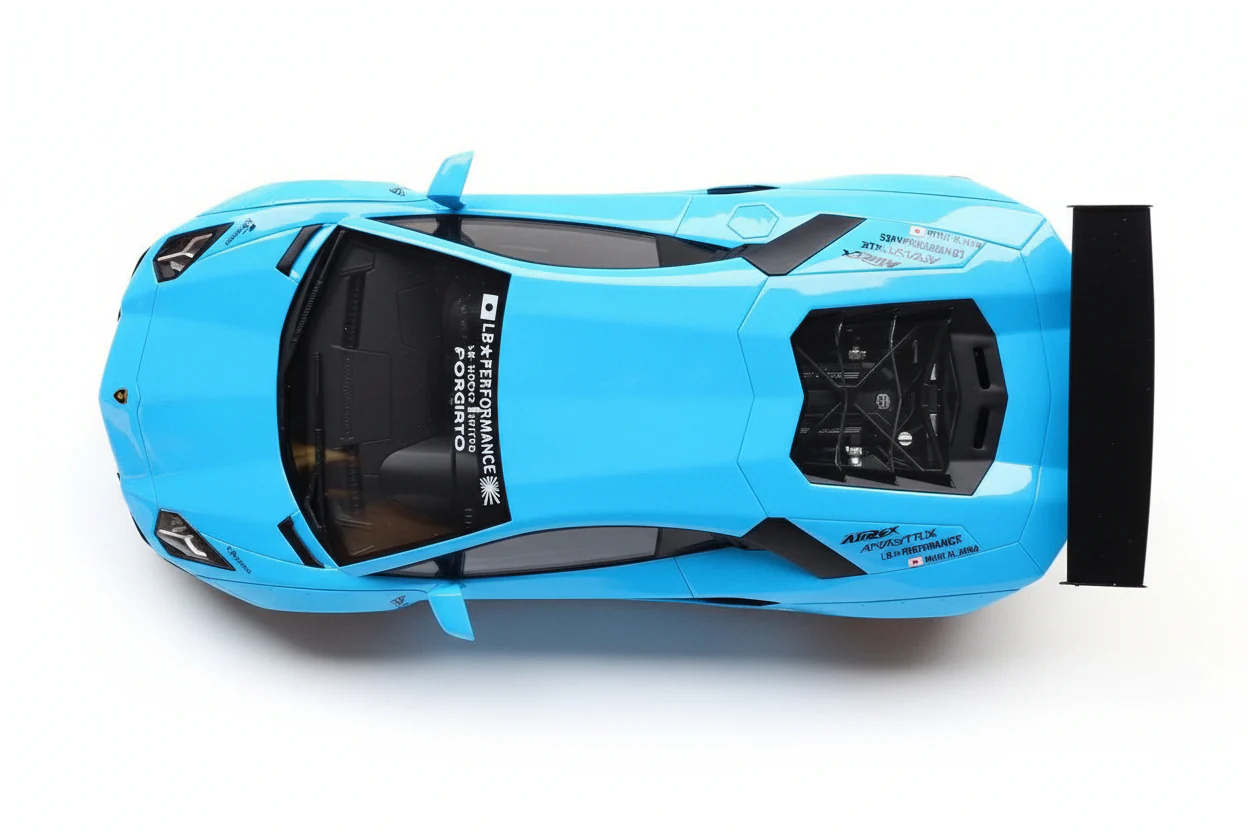 GT Spirit Lamborghini Aventador LP400 LB-Works Baby Blue 1:18 - Image 9