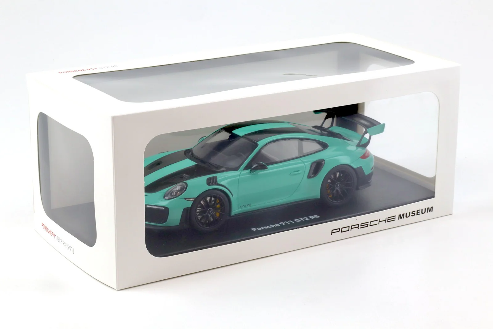 GT Spirit Porsche 911 991.2 GT2 RS w/ Weissach Pkg Mint Green 1:18 Porsche Museum - Image 7