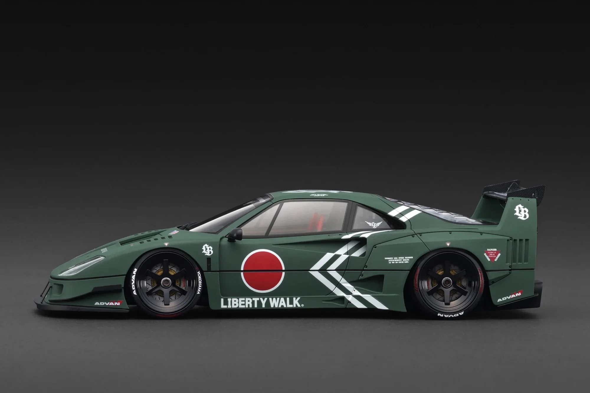 Ignition-Model 2023 Ferrari F40 LBWK LB-Works 40 #Japan Matte Green 1:18 - Image 3