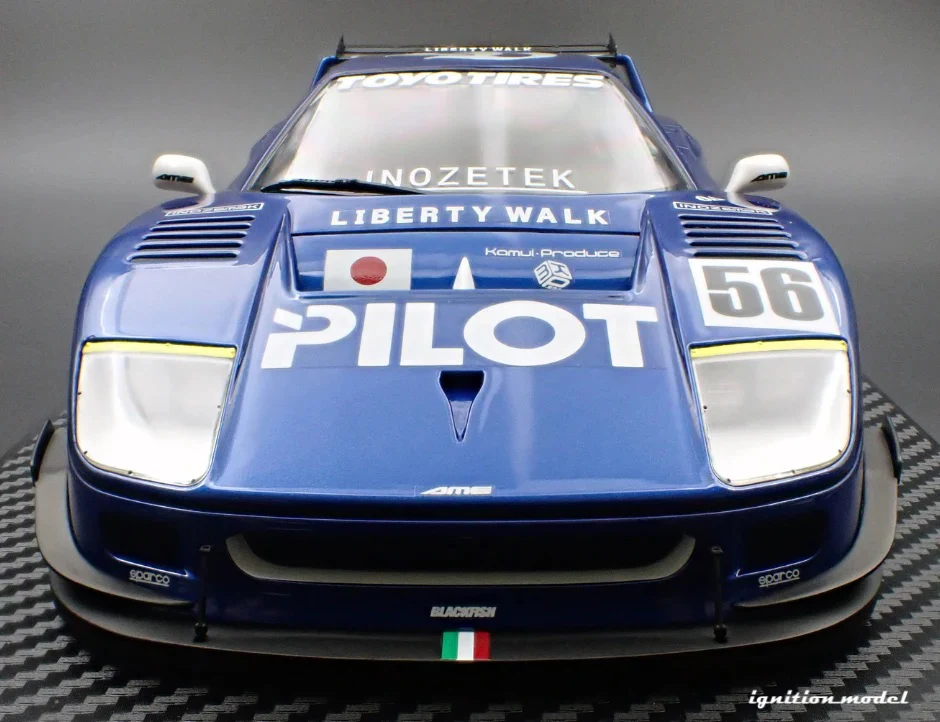 Ignition-Model Ferrari F40 LBWK LB-Works 40 Japan Blue Pilot 1:18 - Image 10