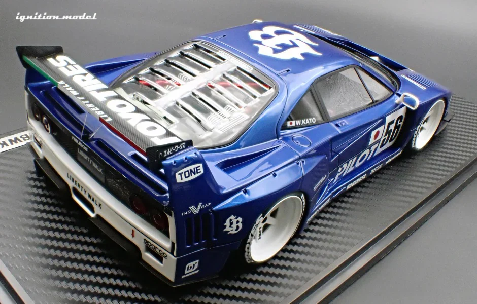 Ignition-Model Ferrari F40 LBWK LB-Works 40 Japan Blue Pilot 1:18 - Image 5