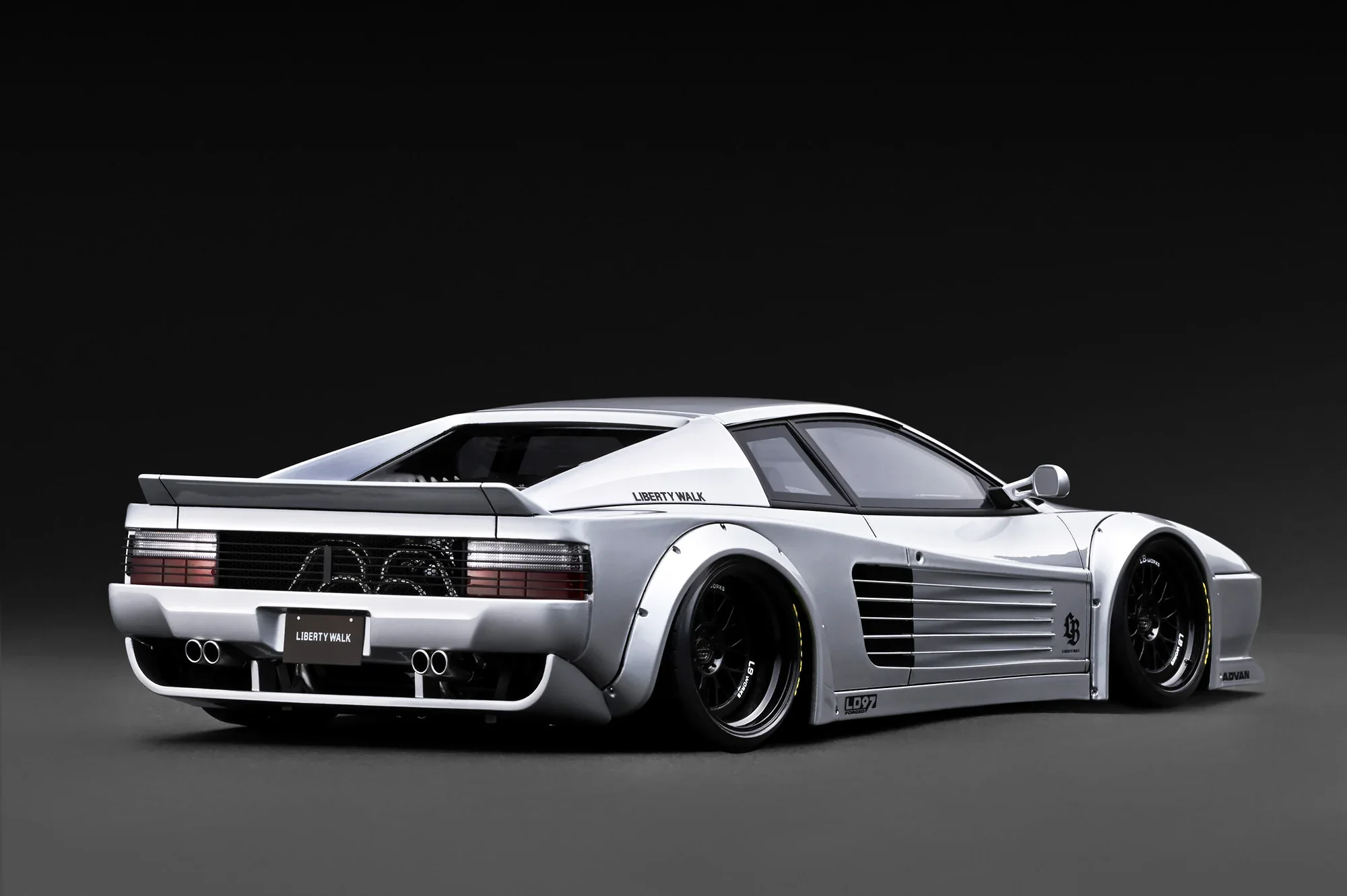 Ignition-Model Ferrari Testarossa 512 LBWK LB-Works Silver 1:18 - Image 2