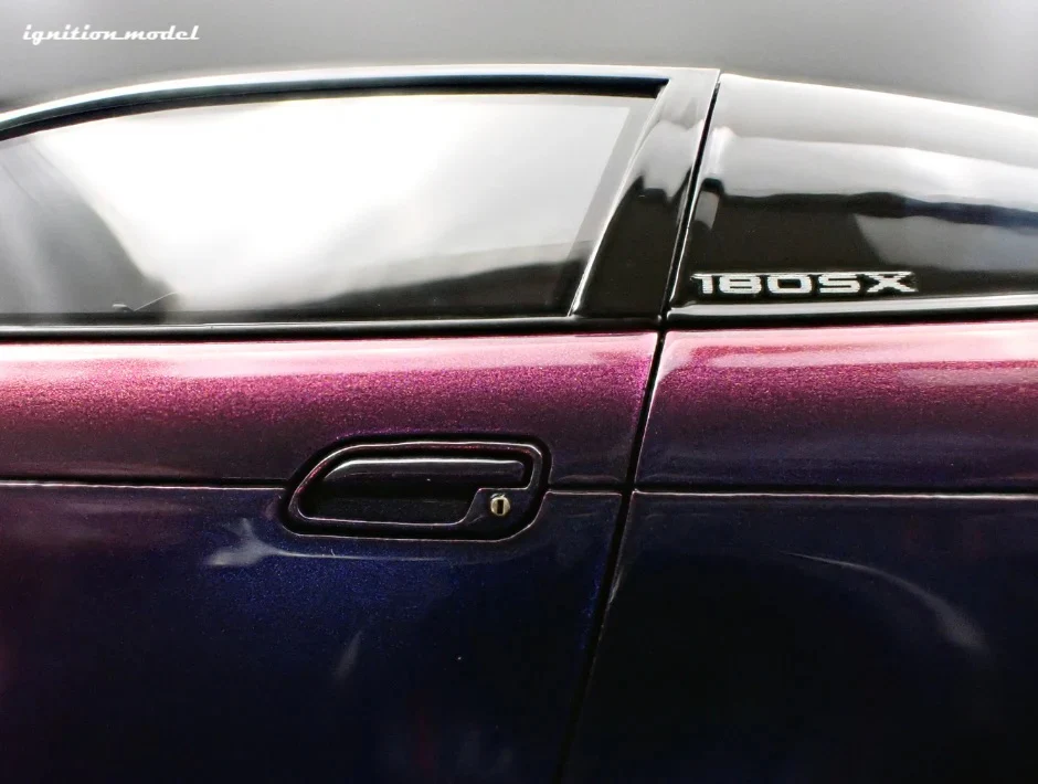 Ignition-Model Nissan 180SX Type X RPS13 Midnight Purple w/ Black Mesh Wheels 1:18 - Image 16