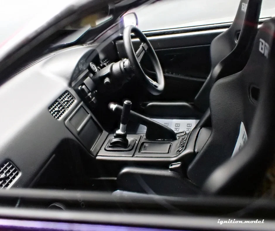 Ignition-Model Nissan 180SX Type X RPS13 Midnight Purple w/ Black Mesh Wheels 1:18 - Image 7