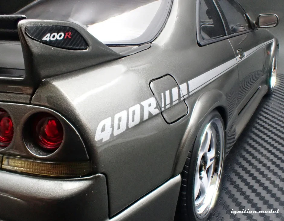 Ignition-Model Nissan Skyline GT-R 400r R33 (BCNR33) RHD Dark Grey Metallic 1:18 - Image 12