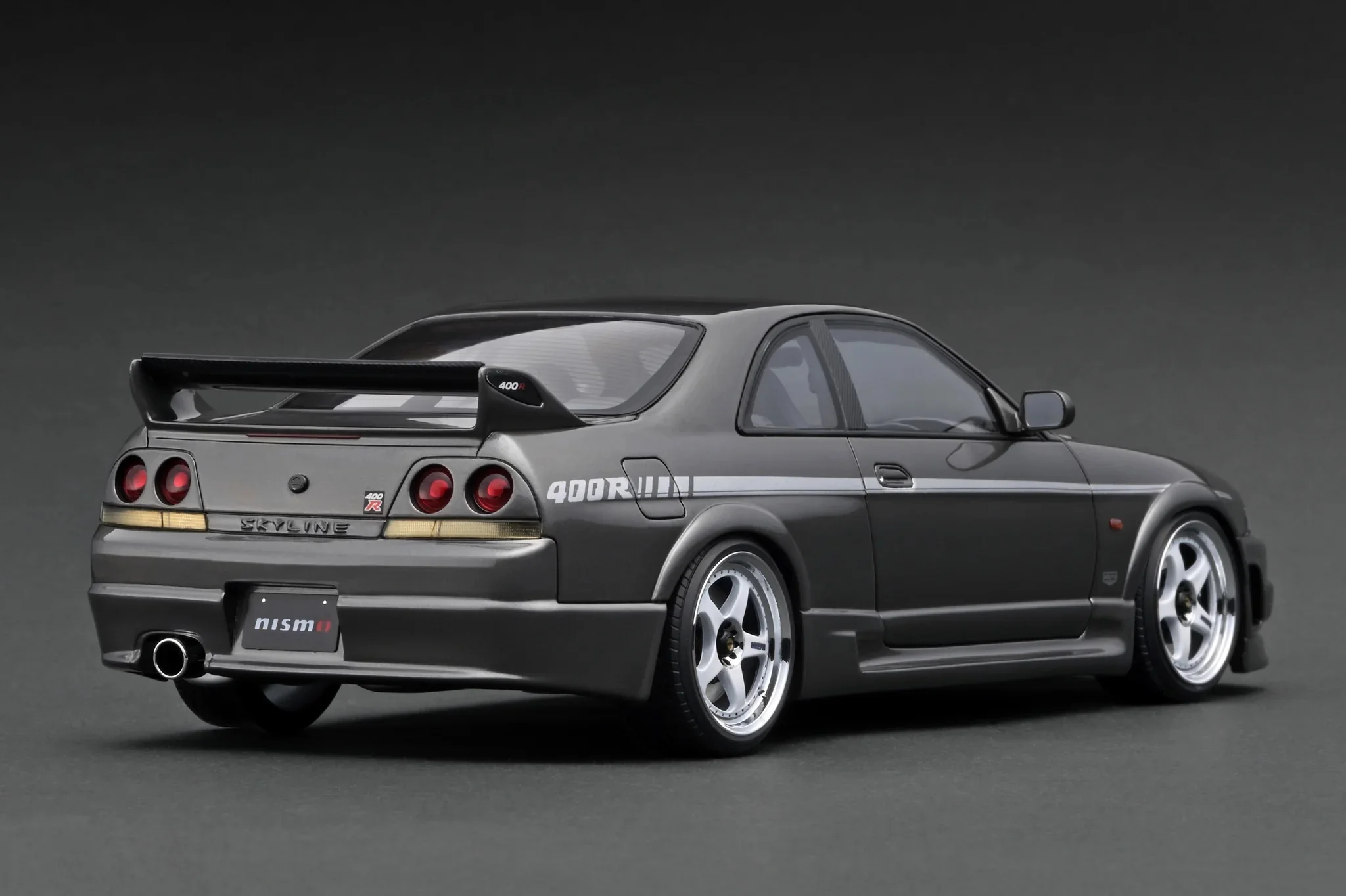 Ignition-Model Nissan Skyline GT-R 400r R33 (BCNR33) RHD Dark Grey Metallic 1:18 - Image 2