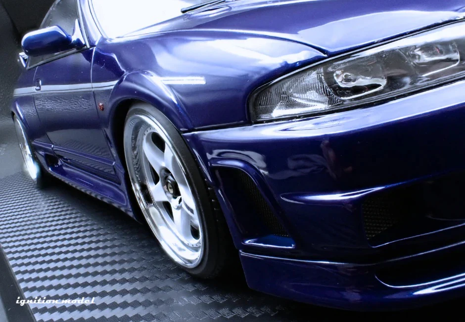 Ignition-Model Nissan Skyline GT-R 400r R33 (BCNR33) RHD Deep Marine Blue 1:18 - Image 15