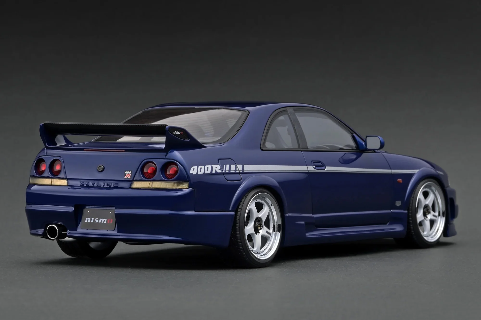 Ignition-Model Nissan Skyline GT-R 400r R33 (BCNR33) RHD Deep Marine Blue 1:18 - Image 2