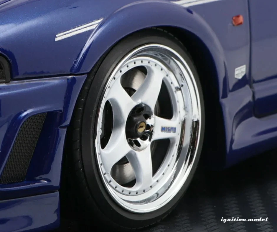 Ignition-Model Nissan Skyline GT-R 400r R33 (BCNR33) RHD Deep Marine Blue 1:18 - Image 7