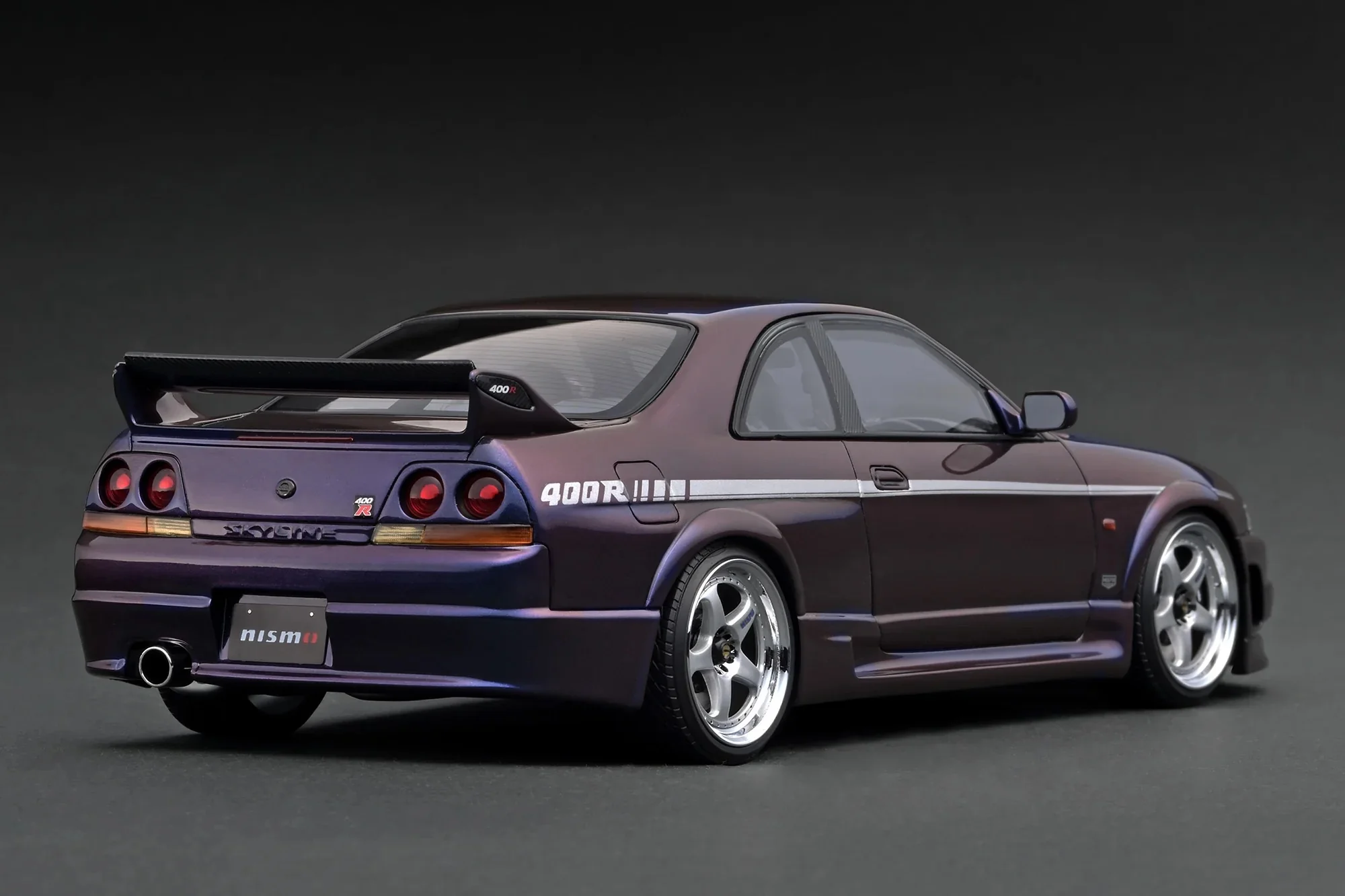Ignition-Model Nissan Skyline GT-R 400r R33 (BCNR33) RHD Midnight Purple 1:18 - Image 2