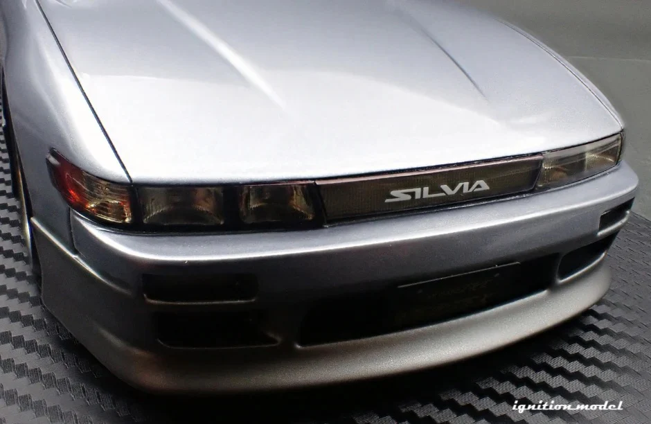 Ignition-Model Nissan Vertex S13 Silvia Blue-Silver and Grey 1:18 - Image 22