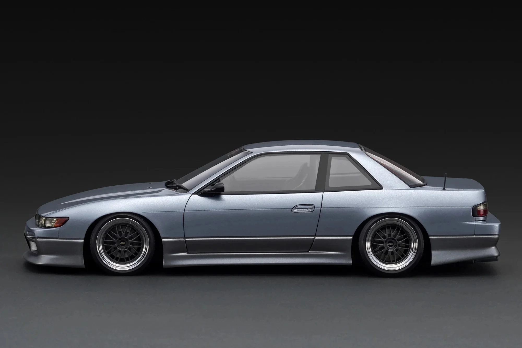 Ignition-Model Nissan Vertex S13 Silvia Blue-Silver and Grey 1:18 - Image 3
