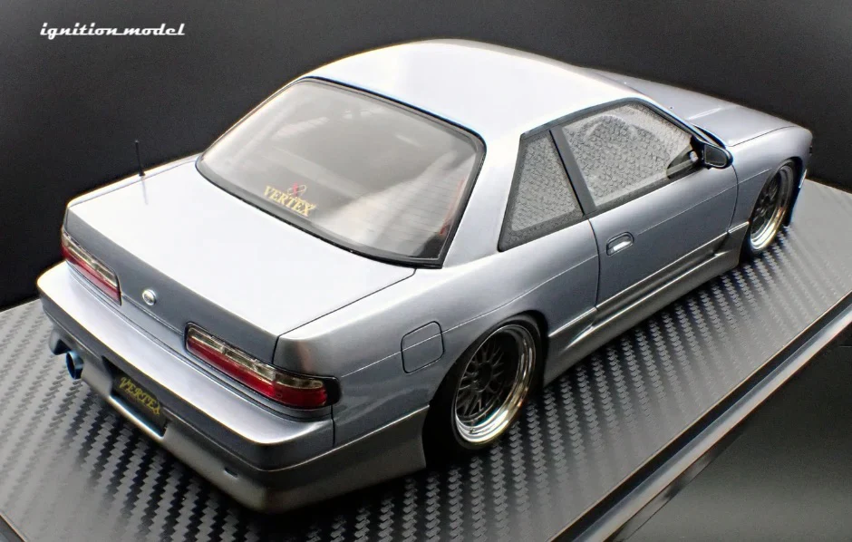 Ignition-Model Nissan Vertex S13 Silvia Blue-Silver and Grey 1:18 - Image 7