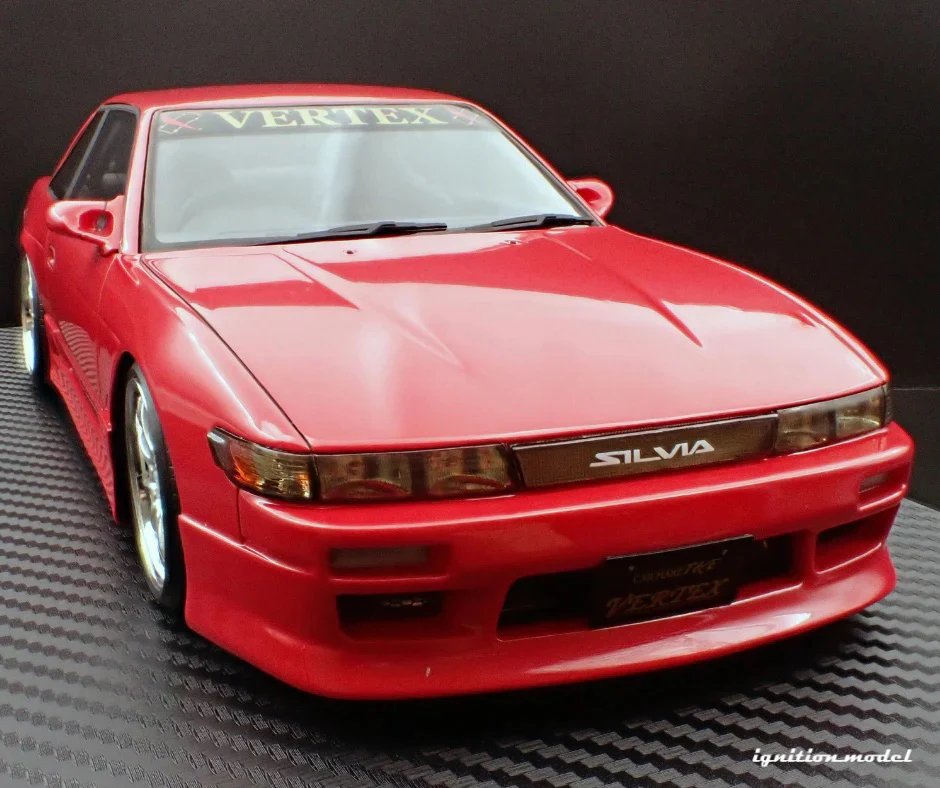 Ignition-Model Nissan Vertex S13 Silvia Red 1:18 - Image 14