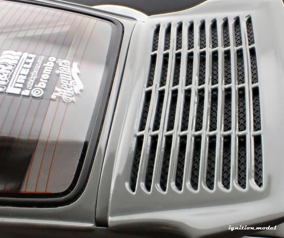 Ignition-Model Porsche 911 964 RWB w/ Whale Tail, Gray (John Sibal) w/ Black Work Wheels 1:18 - Image 19