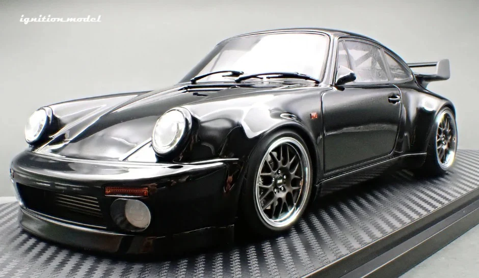 Ignition-Model Porsche 911 (964) 'Wangan Midnight" Blackbird Black 1:18 - Image 4