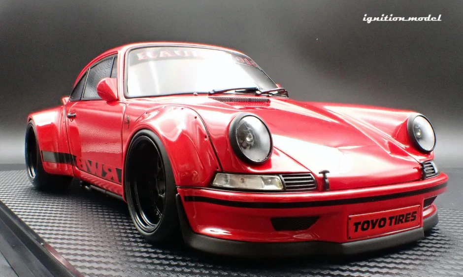 Ignition-Model Porsche 911 F Series Backdate RWB Coupe Red 1:18 - Image 6
