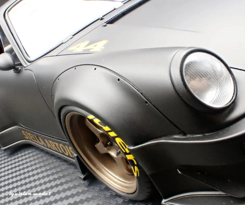Ignition-Model Porsche 911 RWB 930 "Stella Artois" Matte Black 1:18 - Image 18