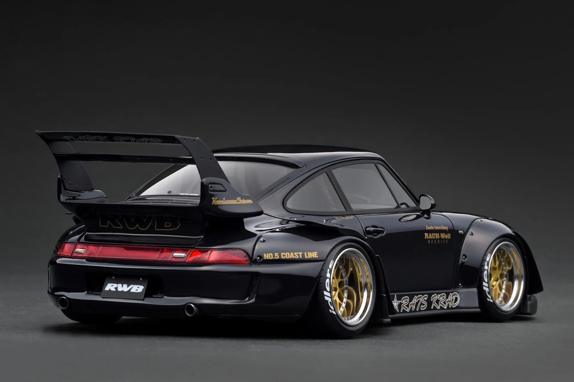 Ignition Model Porsche 993 RWB "Dark Star" Black 1:18 - Image 2