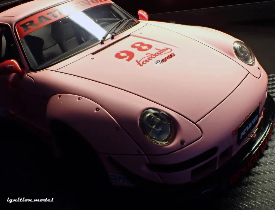 Ignition Model Porsche 993 RWB "Hooters" Matte Pink 1:18 - Image 11
