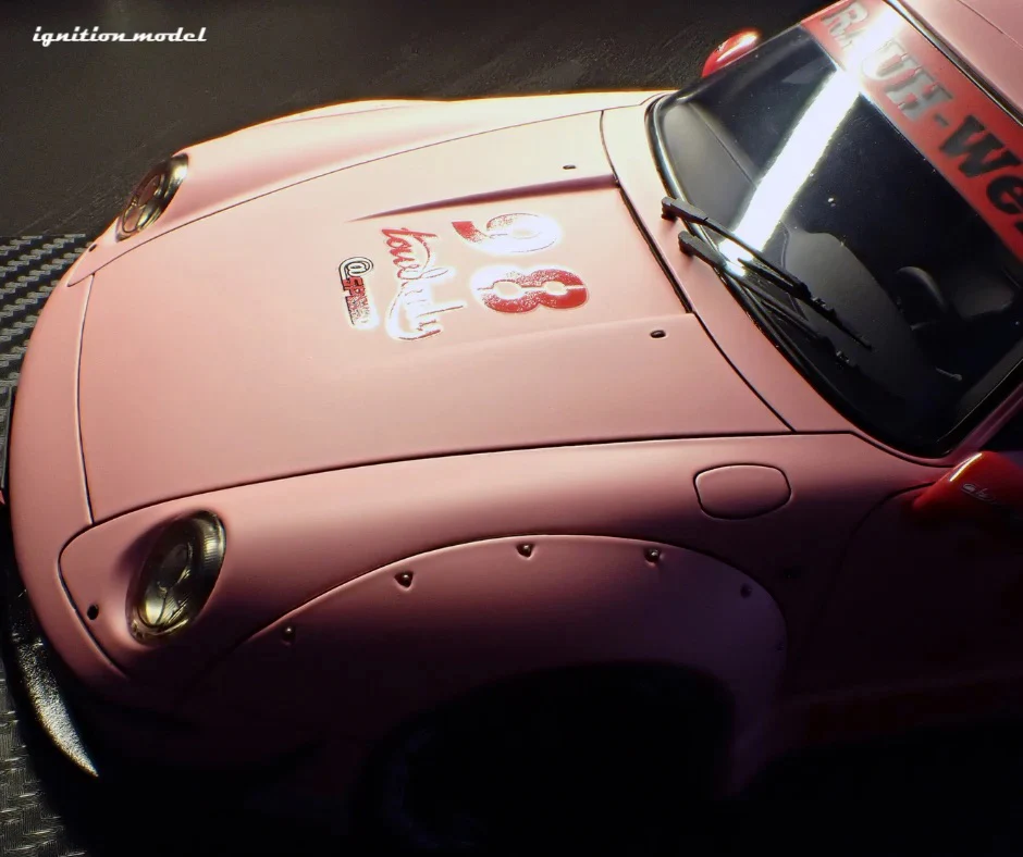 Ignition Model Porsche 993 RWB "Hooters" Matte Pink 1:18 - Image 12