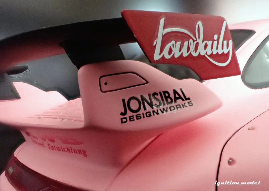 Ignition Model Porsche 993 RWB "Hooters" Matte Pink 1:18 - Image 18