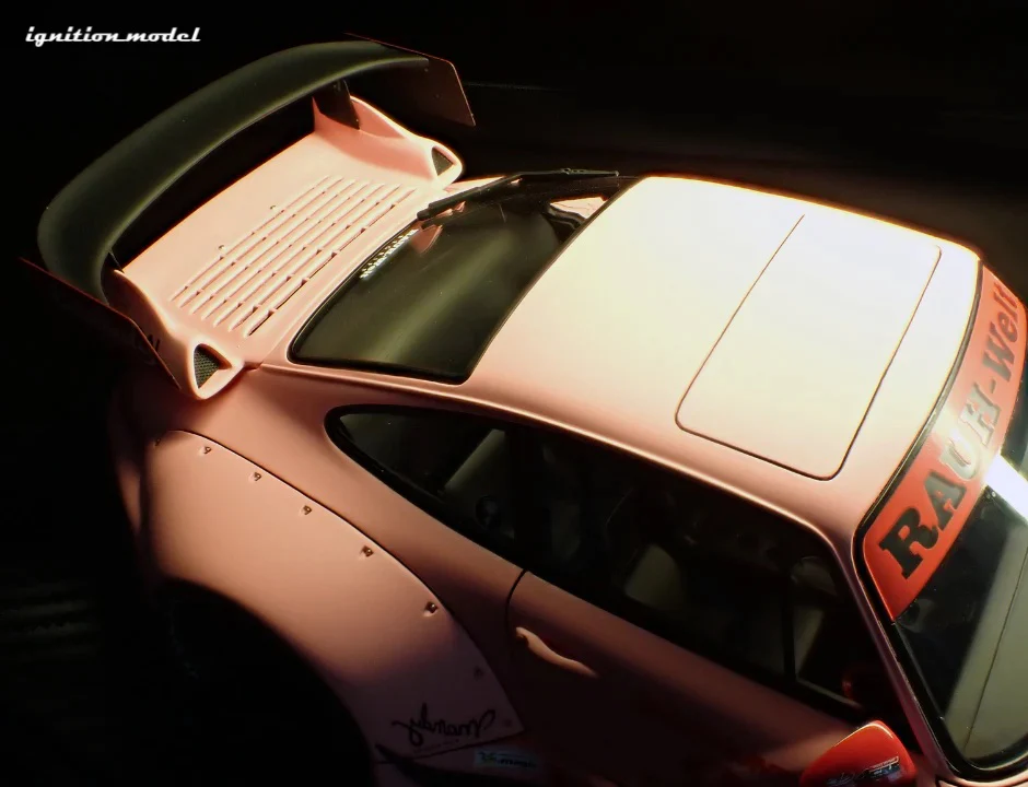 Ignition Model Porsche 993 RWB "Hooters" Matte Pink 1:18 - Image 6