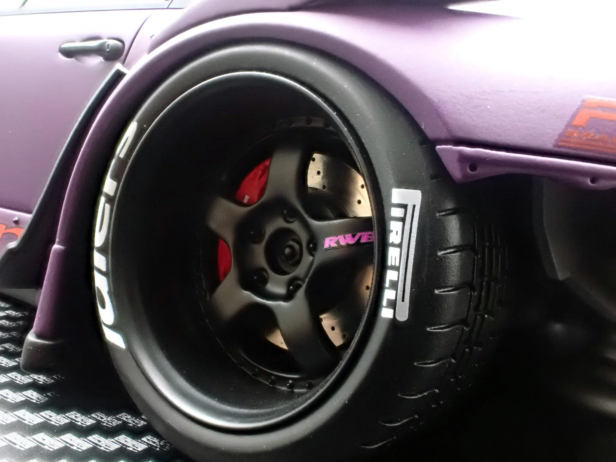 Ignition Model Porsche 993 RWB Widebody "Rotana" Matte Purple 1:18 - Image 10