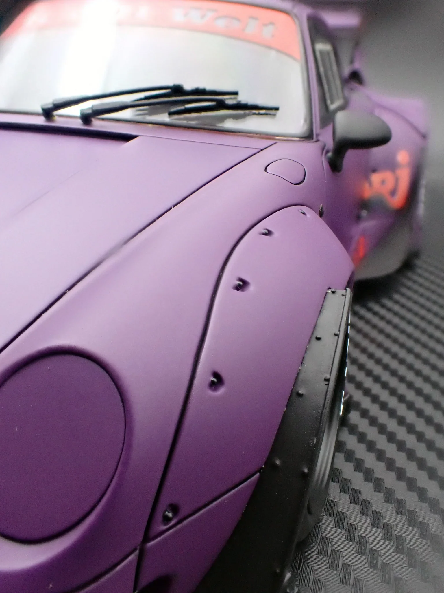 Ignition Model Porsche 993 RWB Widebody "Rotana" Matte Purple 1:18 - Image 11