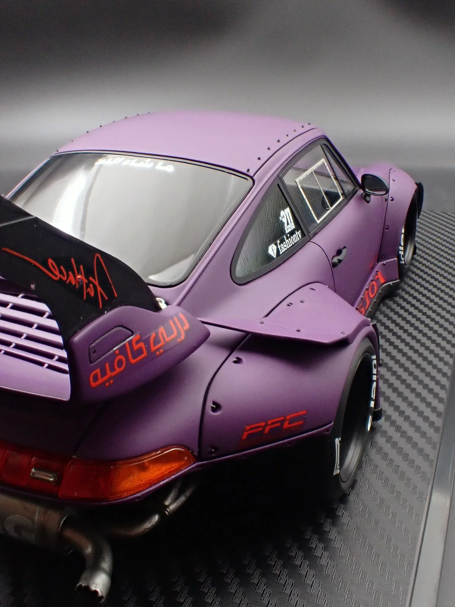 Ignition Model Porsche 993 RWB Widebody "Rotana" Matte Purple 1:18 - Image 14