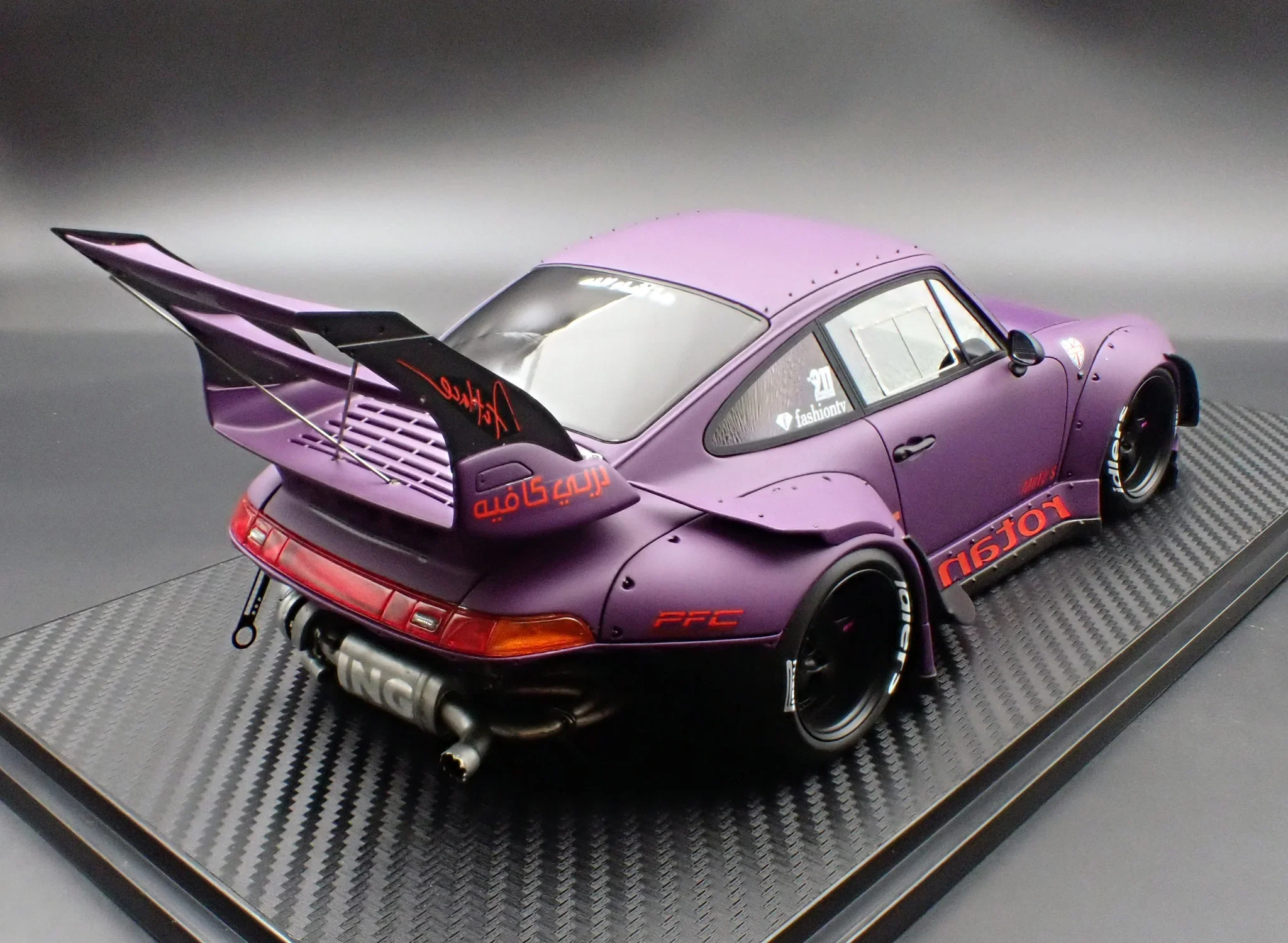 Ignition Model Porsche 993 RWB Widebody "Rotana" Matte Purple 1:18 - Image 21