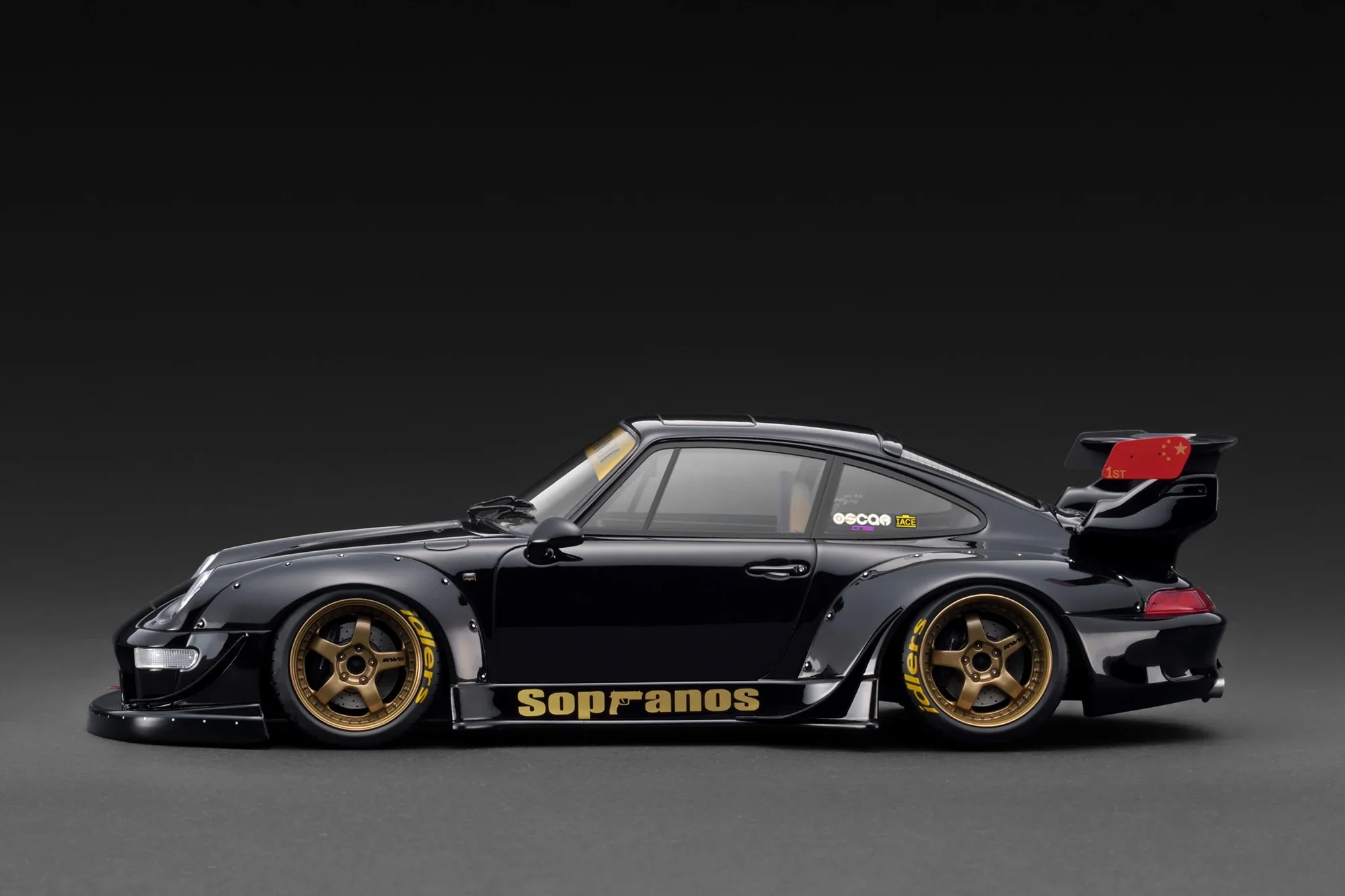 Ignition Model Porsche 993 RWB Widebody "Sopranos" Black 1:18 - Image 3